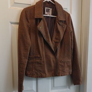 Kut from the Kloth Women's Cheetah print Bomber style Jacket